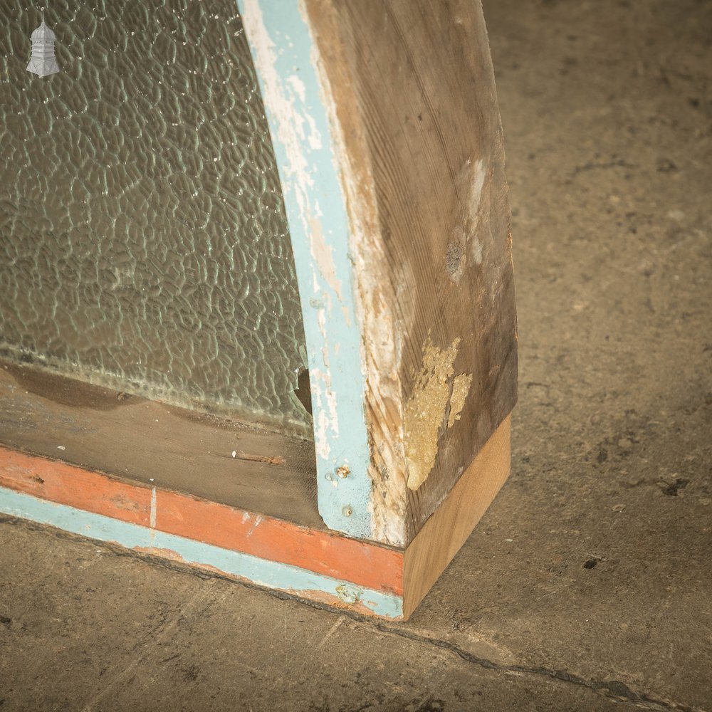 Arch Top Timber Window with Textured Glass