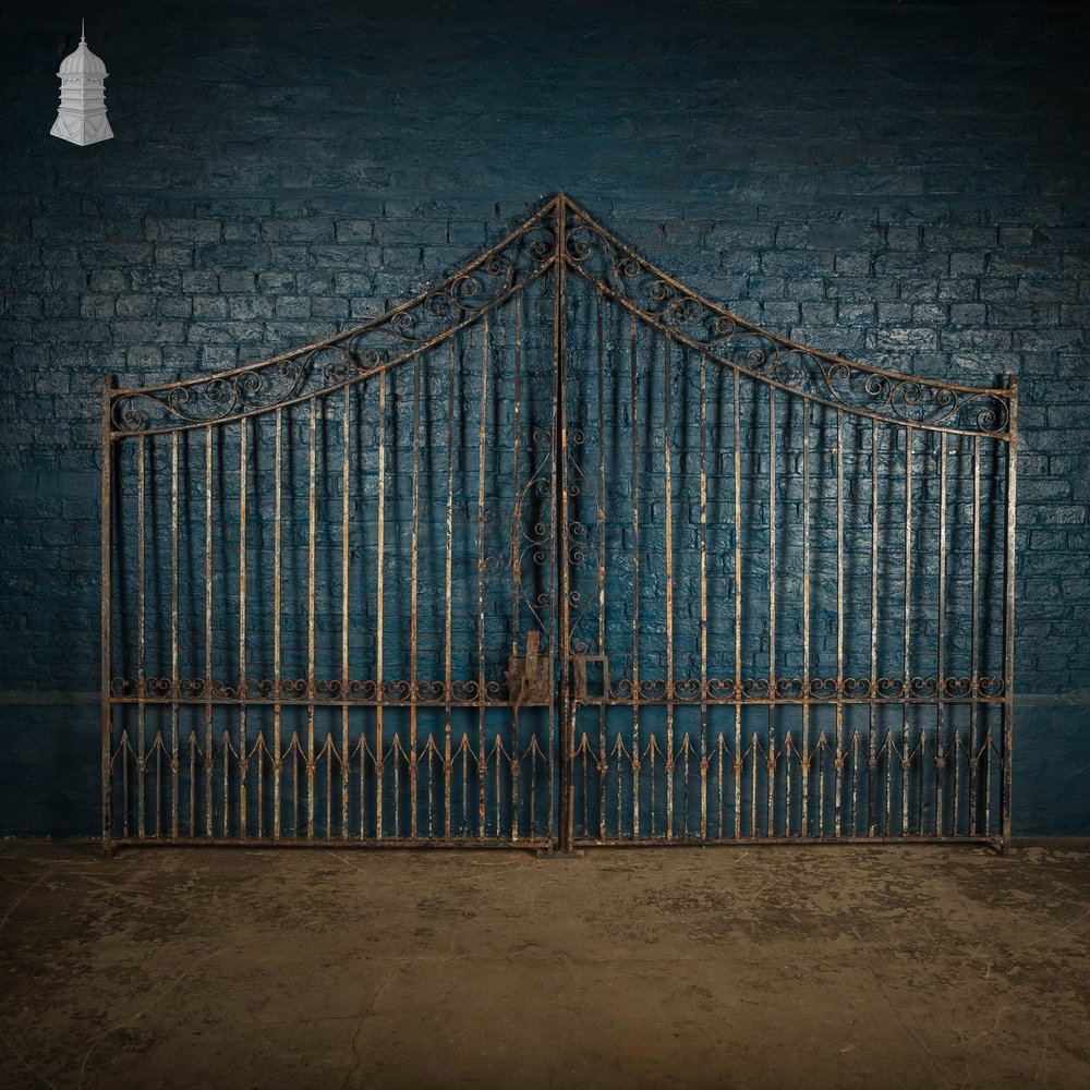Driveway Gates, Sweeping Arched Wrought Iron