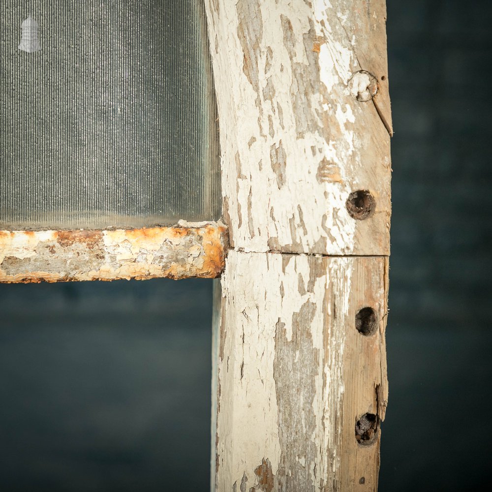 Arch Top Timber Window with Ribbed Textured Glass