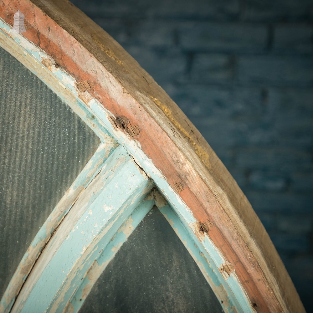 Arch Top Timber Window with Ribbed Textured Glass