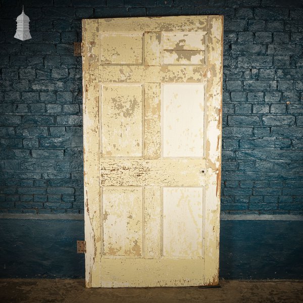 6 Panel Door, Six Moulded Panels, Distressed Paint