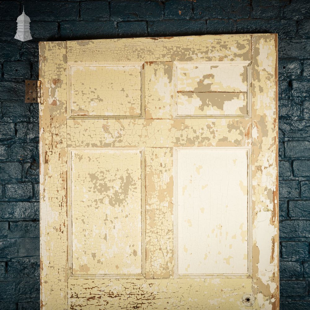 6 Panel Door, Six Moulded Panels, Distressed Paint