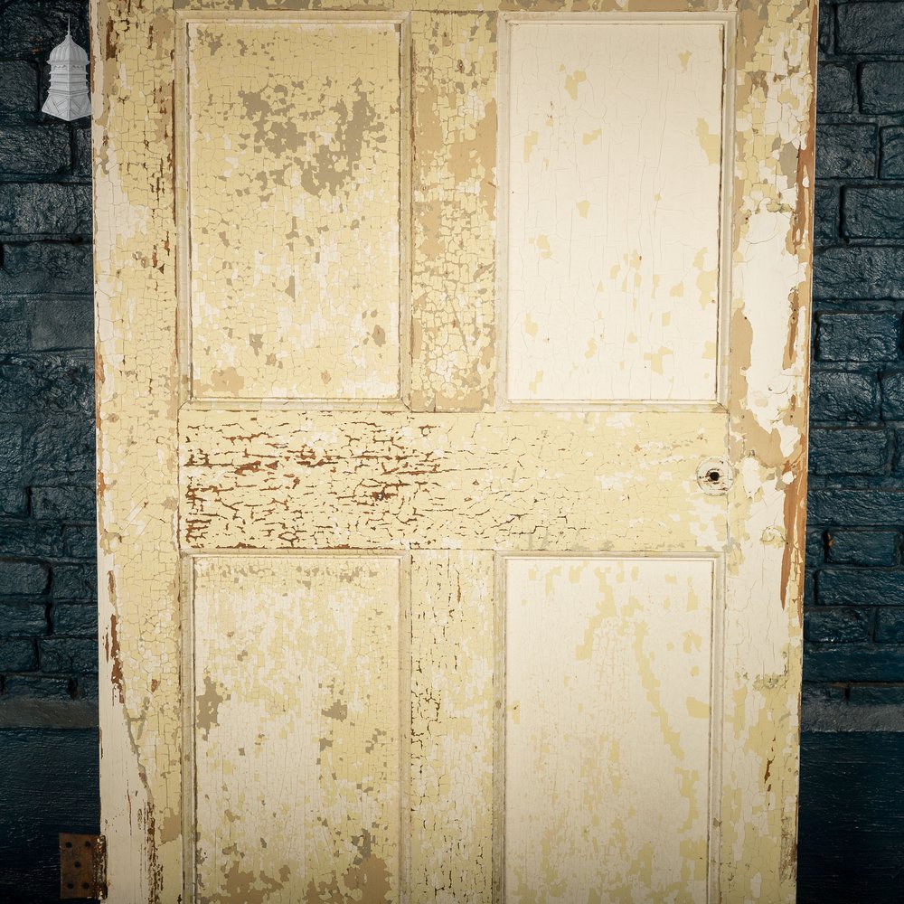 6 Panel Door, Six Moulded Panels, Distressed Paint