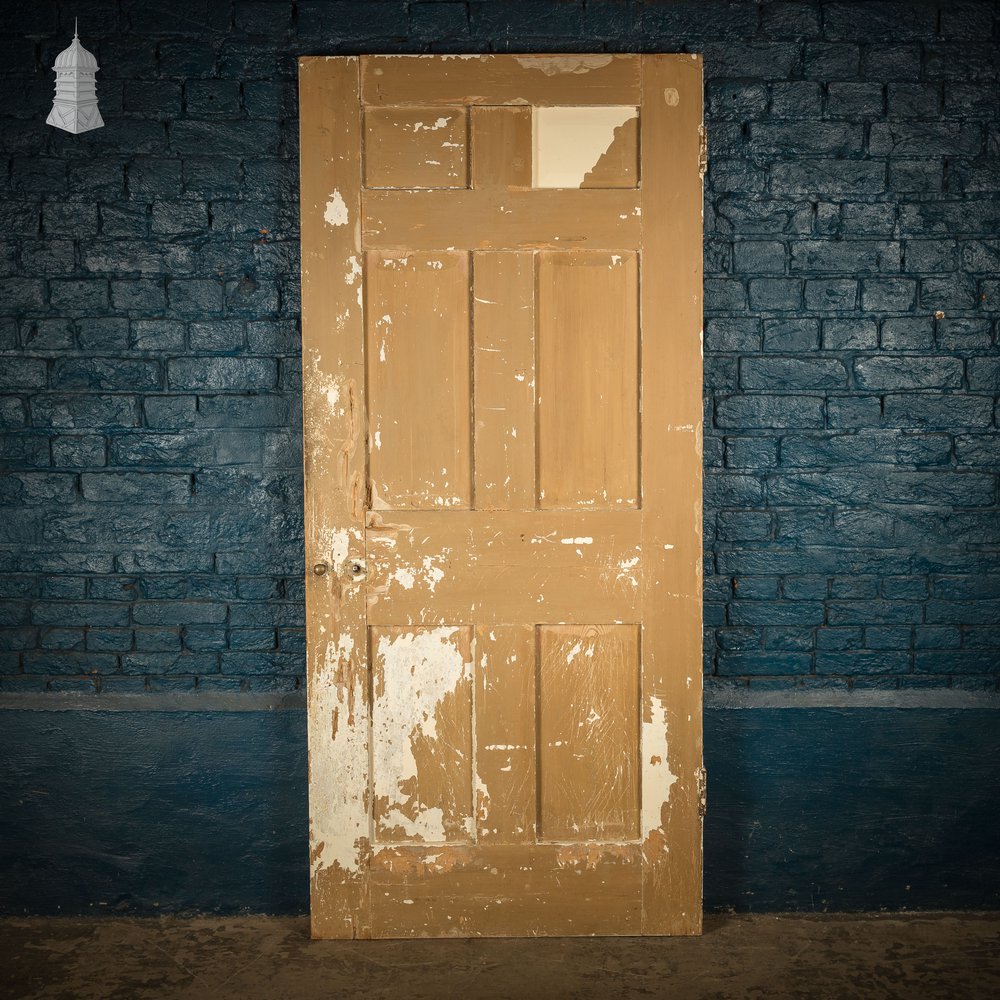 6 Panel Door, Distressed Paint