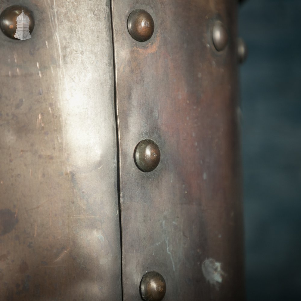 Tall Copper Copper, Riveted Cylindrical Planter