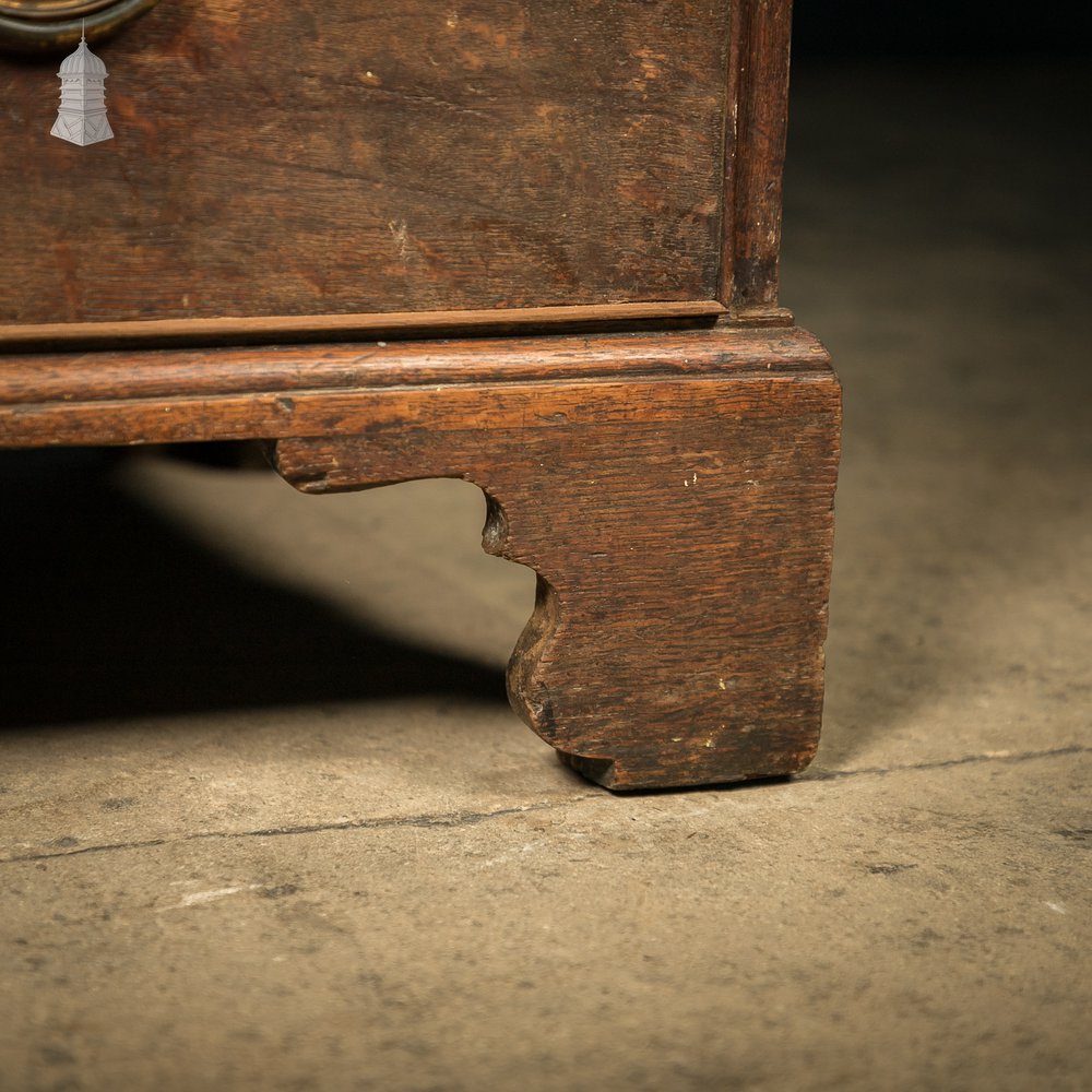 Chest of Drawers, George III, Oak 2 over 3 Drawer with Brass Sphinx Pull Handles