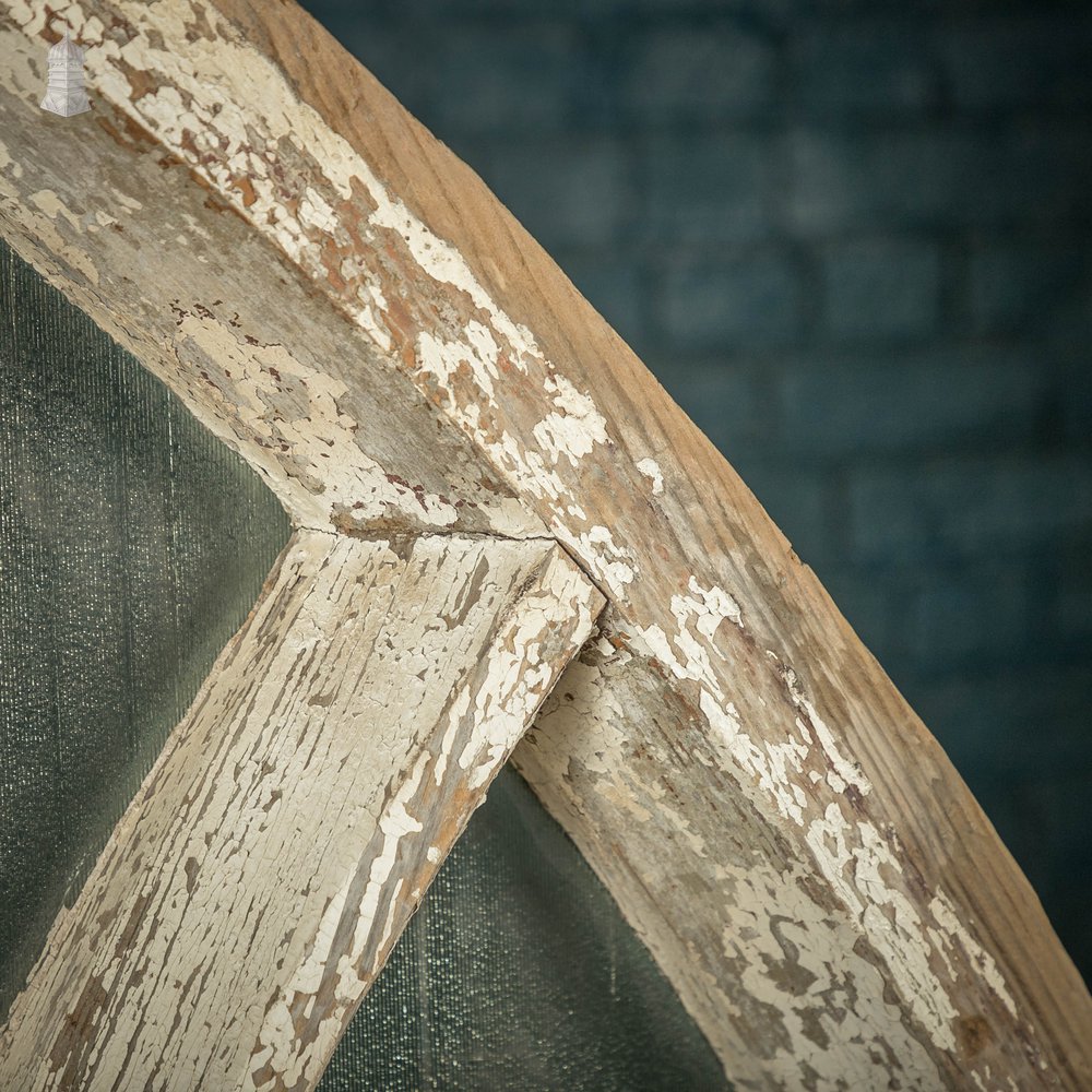 Arch Top Timber Window with Textured Glass