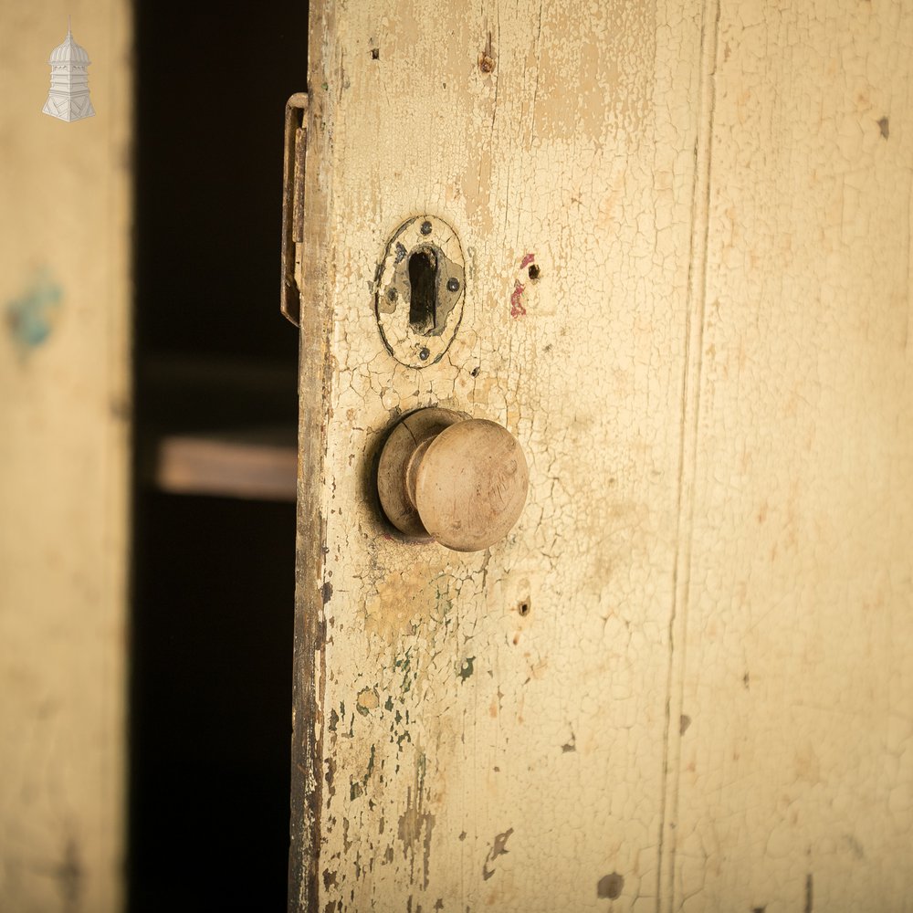 Reclaimed Industrial Cabinet – Distressed Cream Finish