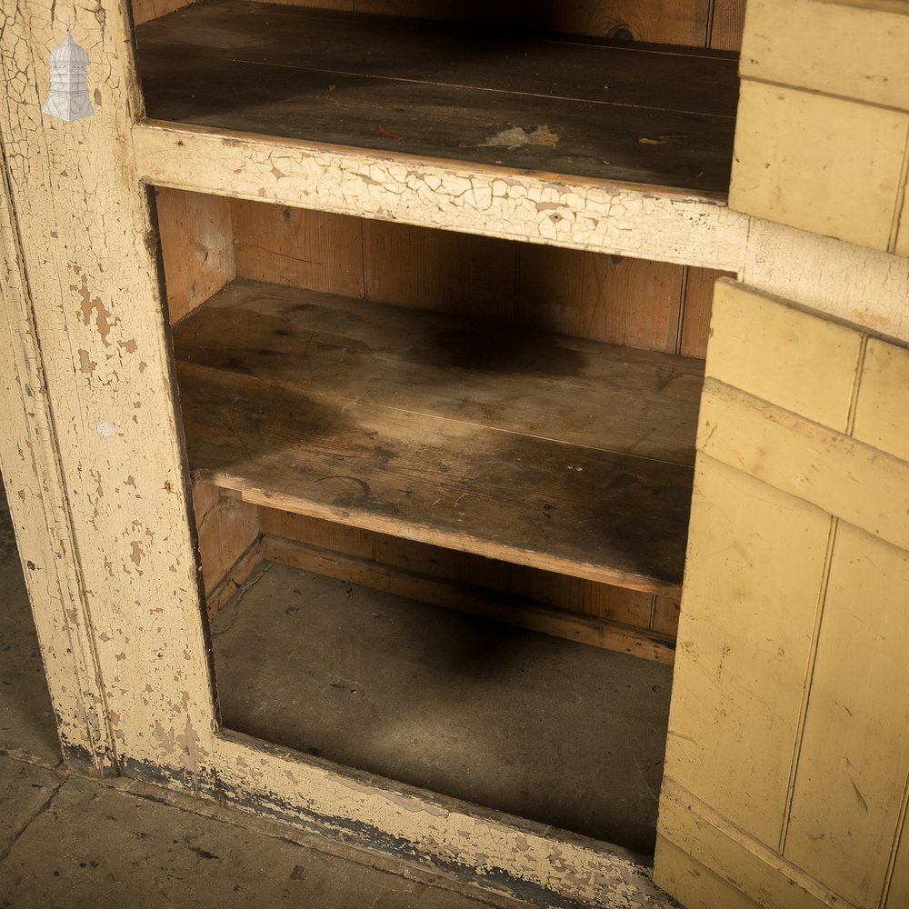 Reclaimed Industrial Cabinet – Distressed Cream Finish