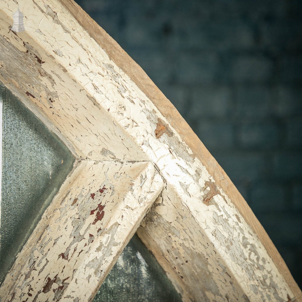 Arch Top Timber Window with Ribbed Textured Glass