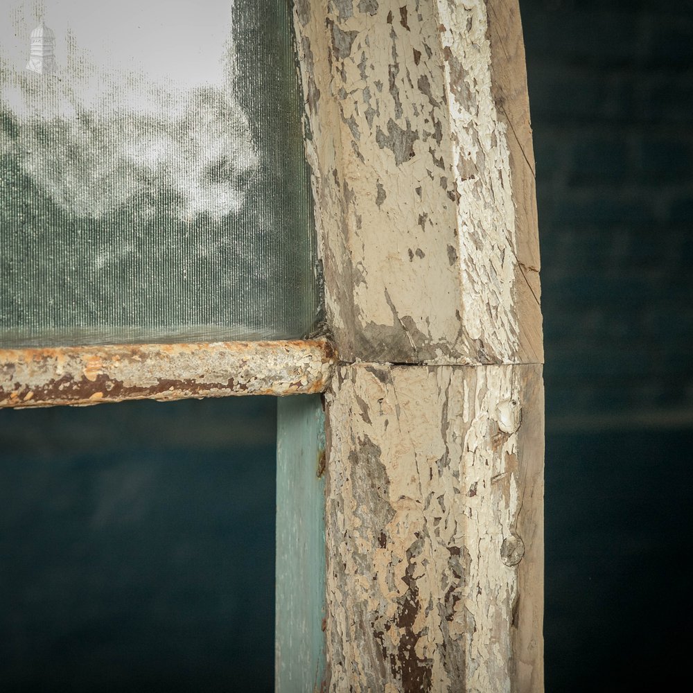 Arch Top Timber Window with Ribbed Textured Glass