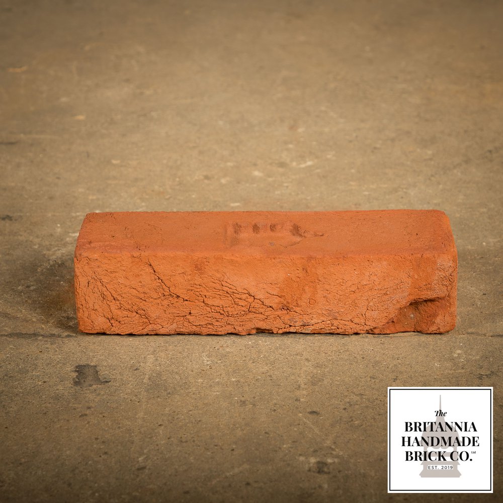 2" Plinth Stretcher Handmade Red Brick, Period Style Plinth Bricks