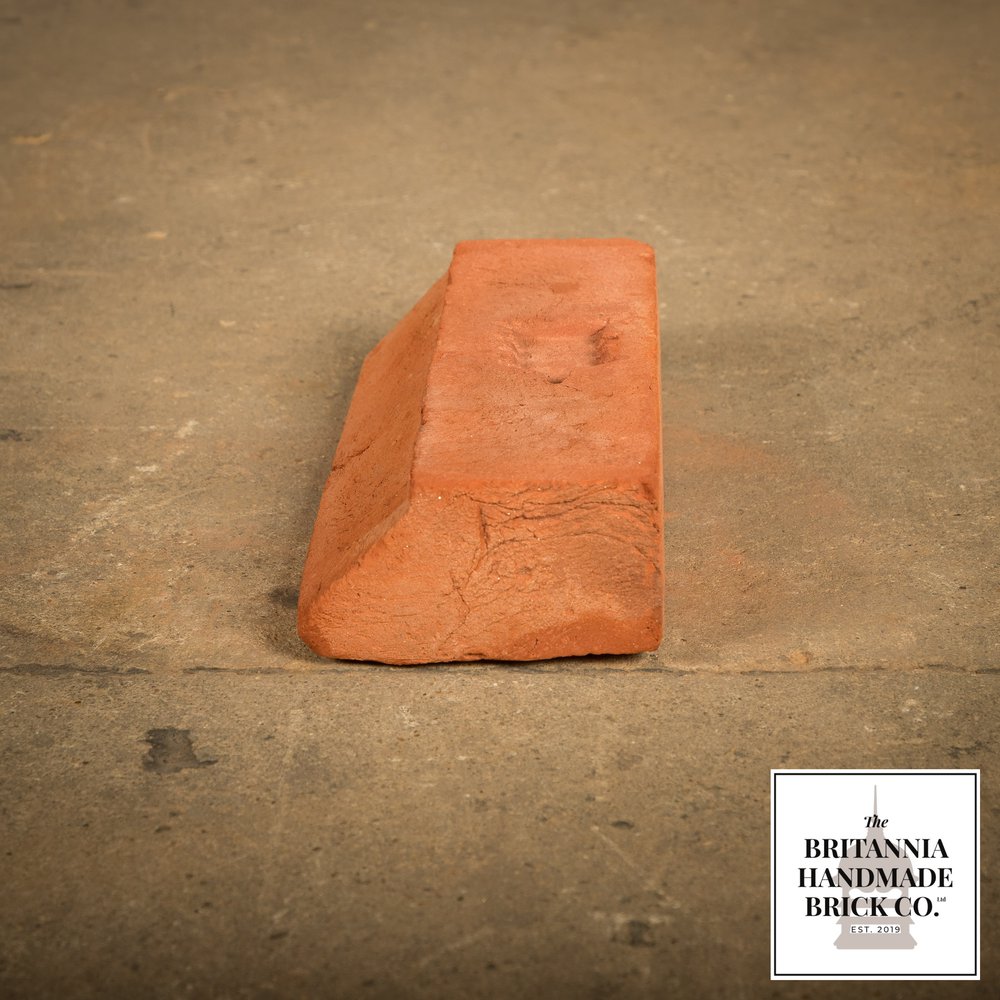 2 1/4" Stepped Plinth Stretcher Handmade Red Brick, Period Style Plinth Bricks