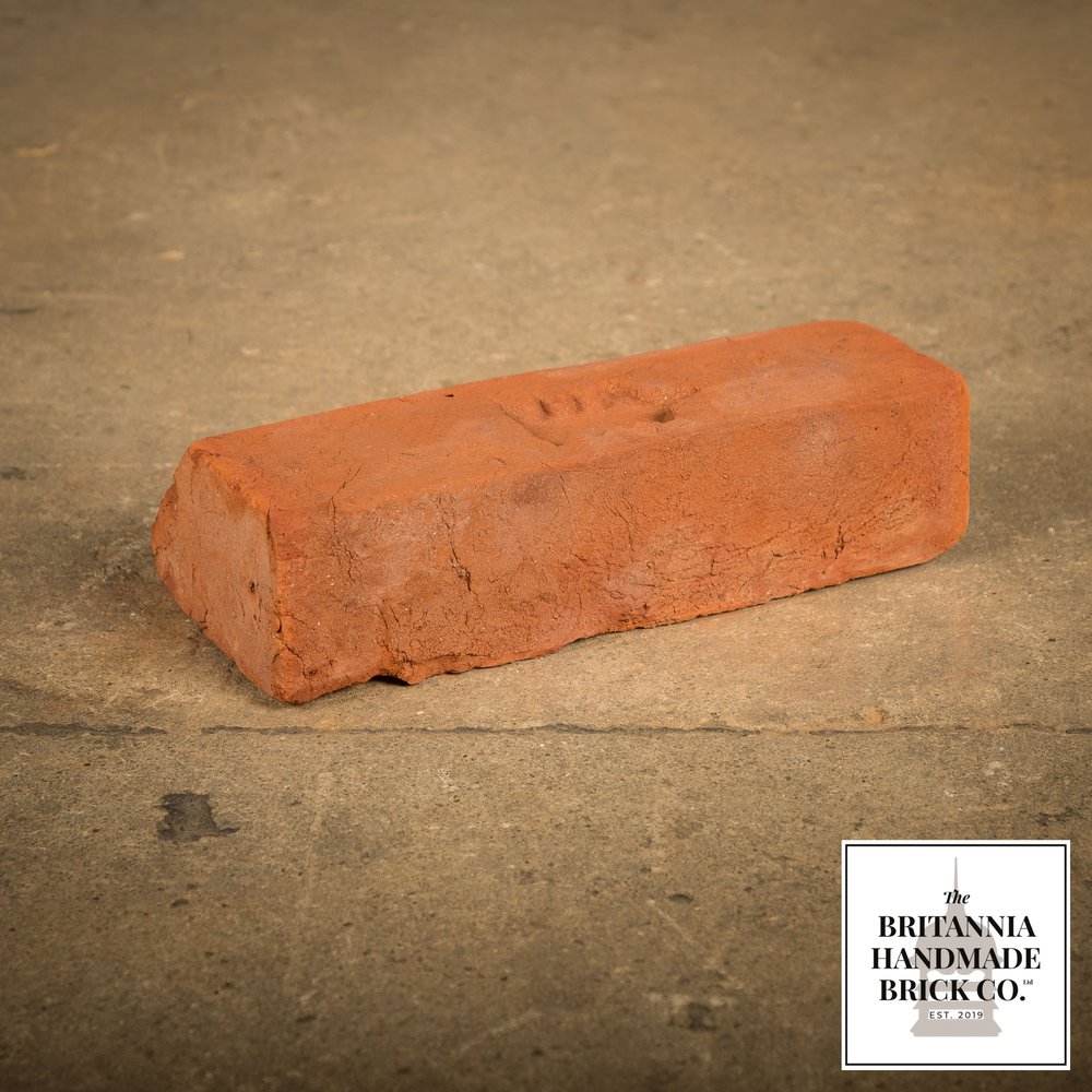 2 1/4" Plinth Stretcher Handmade Red Brick, Period Style Plinth Bricks