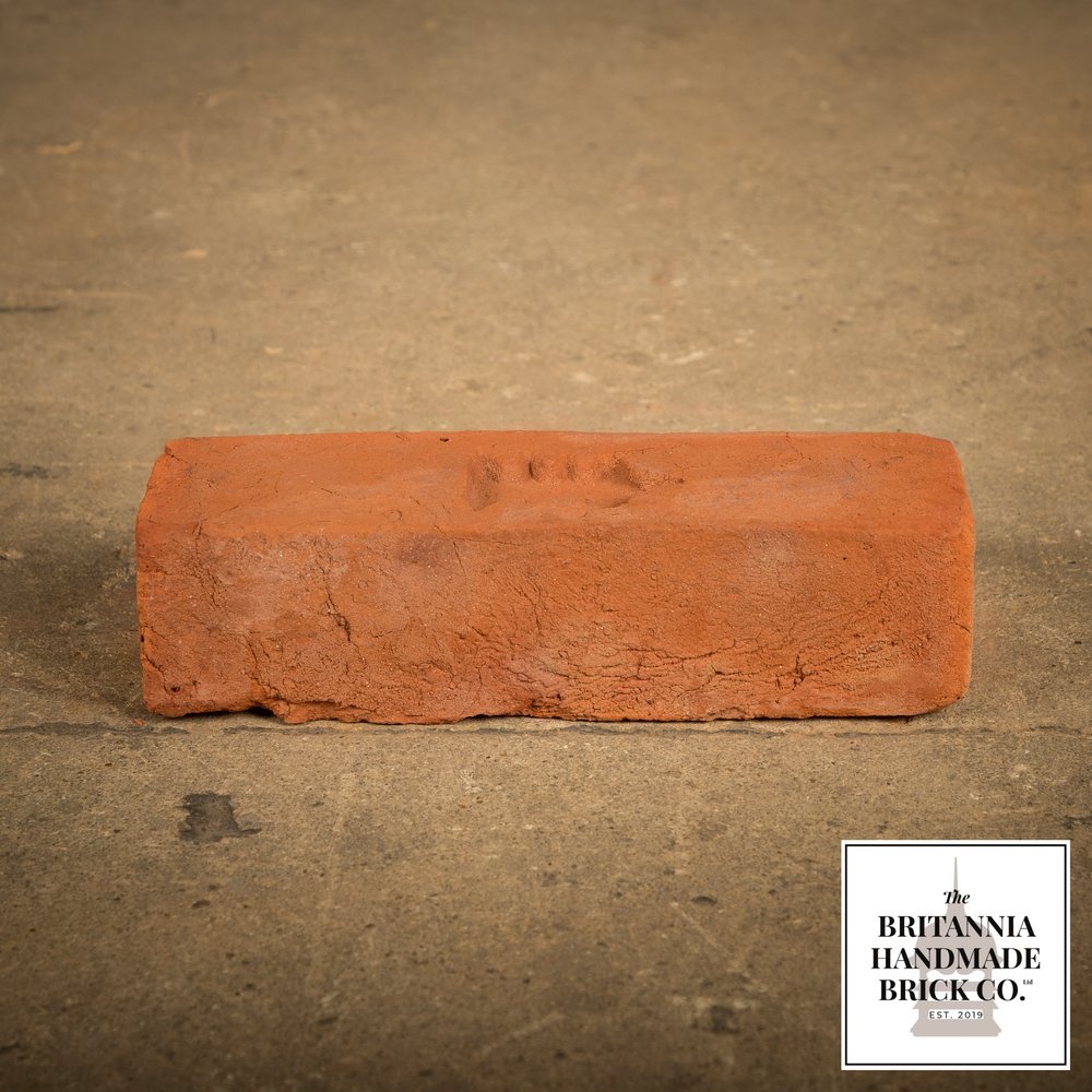 2 1/4" Plinth Stretcher Handmade Red Brick, Period Style Plinth Bricks