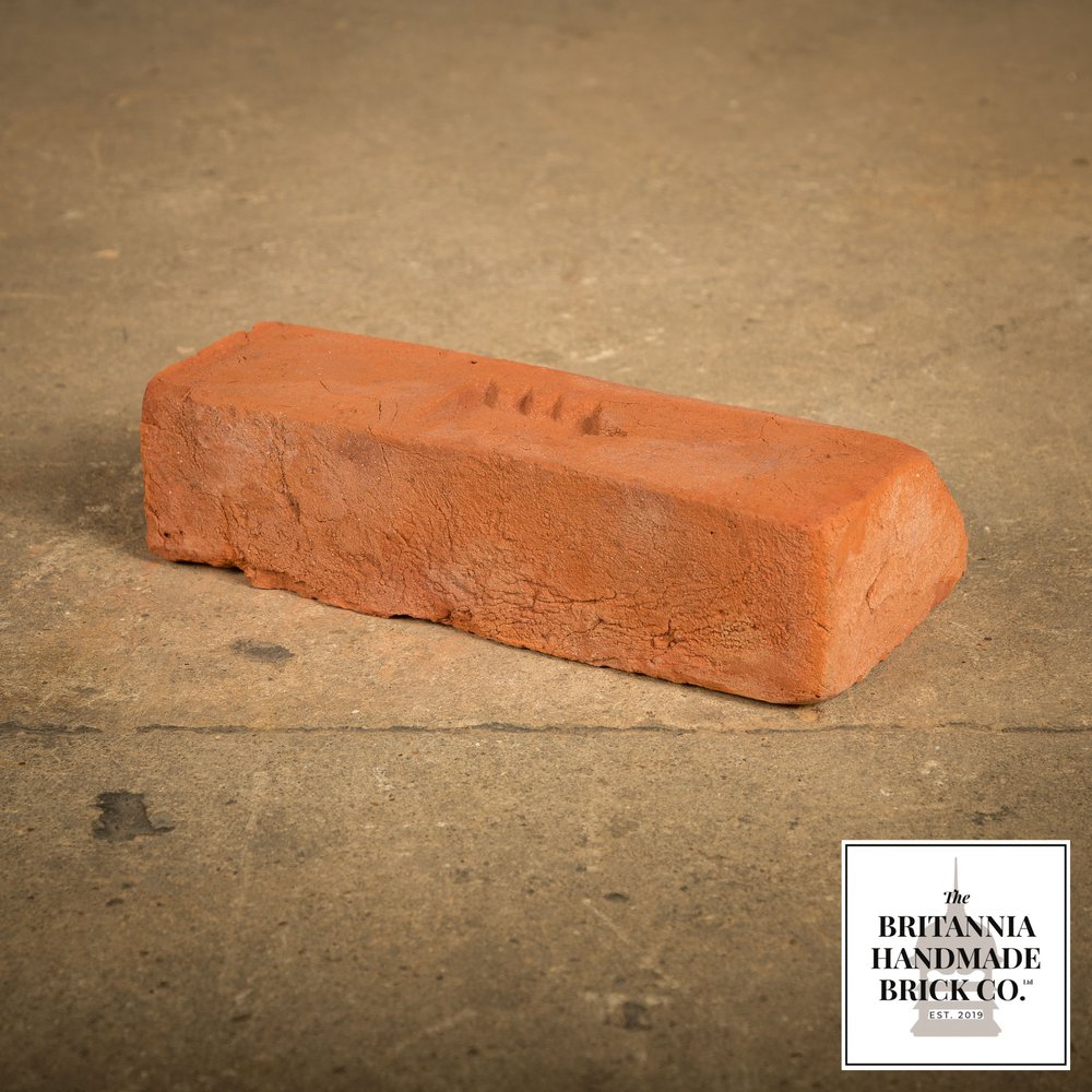 2 1/4" Plinth Stretcher Handmade Red Brick, Period Style Plinth Bricks