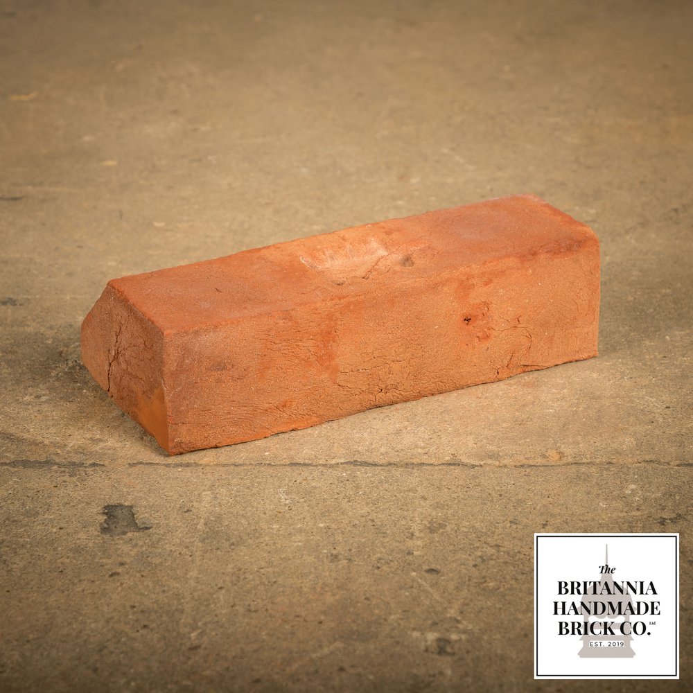 2 1/2" Plinth Stretcher Handmade Red Brick, Period Style Plinth Bricks