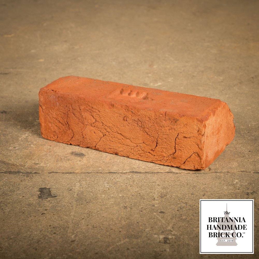 2 3/4" Plinth Stretcher Handmade Red Brick, Period Style Plinth Bricks