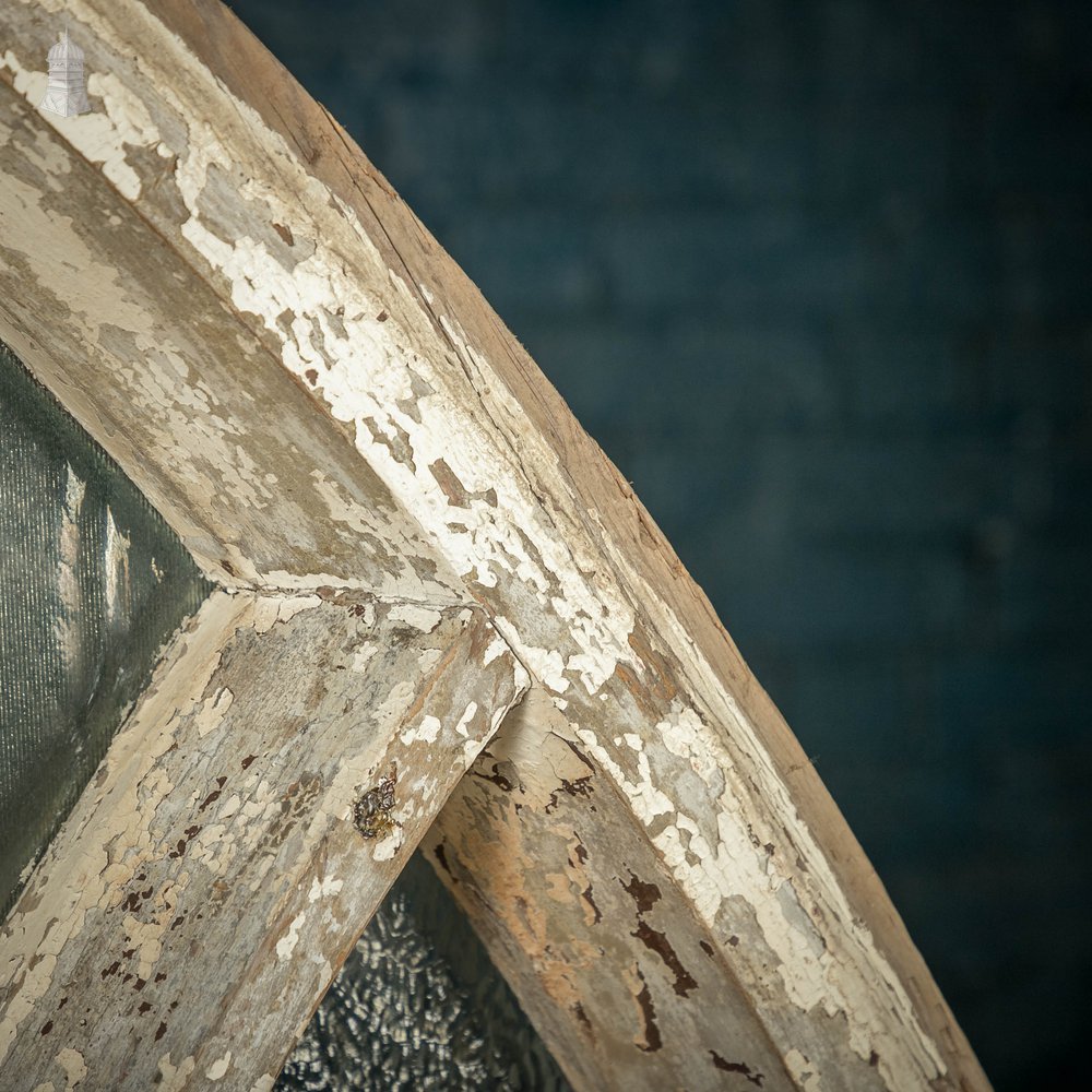 Arch Top Timber Window with Ribbed Textured Glass