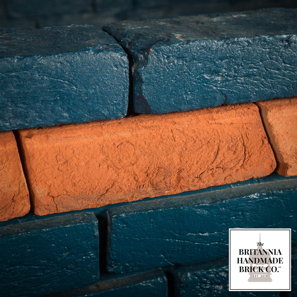 2 1/4" Stepped Plinth Stretcher Handmade Red Brick, Period Style Plinth Bricks