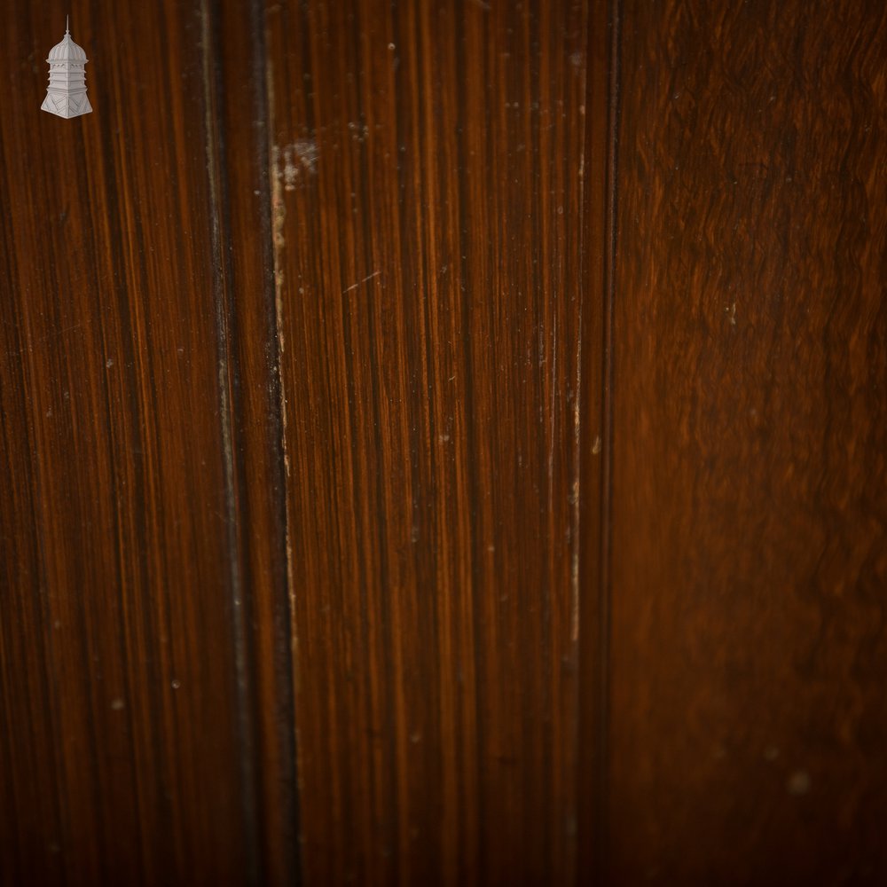 1930s Panelled Door, 4 Panels - Faux Woodgrain and White Painted Finish