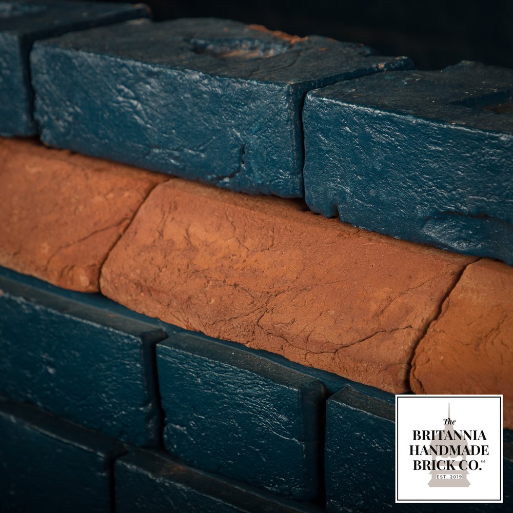 2 1/4" Plinth Stretcher Handmade Red Brick, Period Style Plinth Bricks