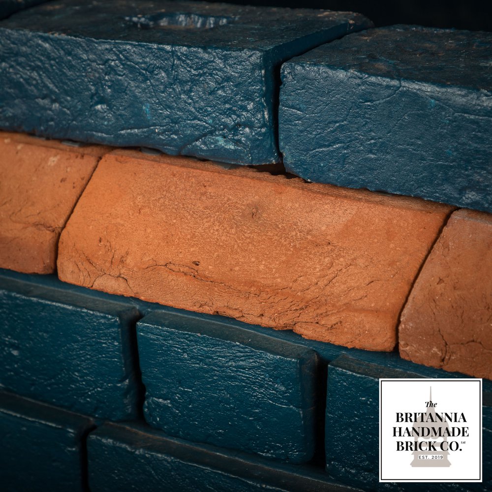 2 1/2" Plinth Stretcher Handmade Red Brick, Period Style Plinth Bricks