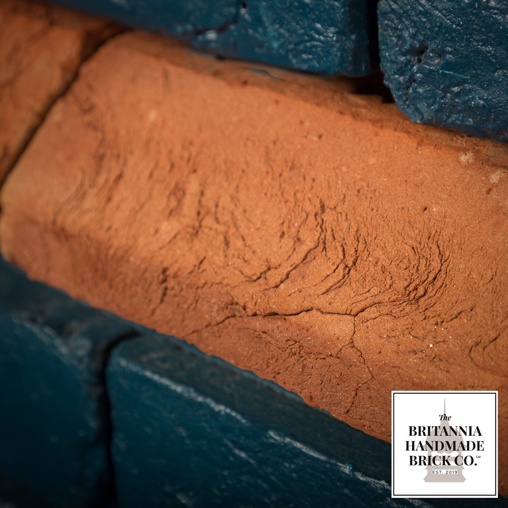 2 1/2" Plinth Stretcher Handmade Red Brick, Period Style Plinth Bricks