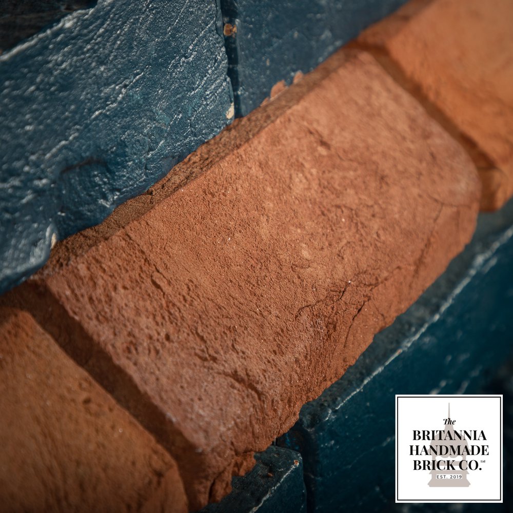 2 1/2" Plinth Stretcher Handmade Red Brick, Period Style Plinth Bricks
