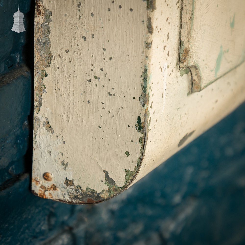 Uplighter Wall Light, Repurposed Wall Vent, White Distressed Paint Finish