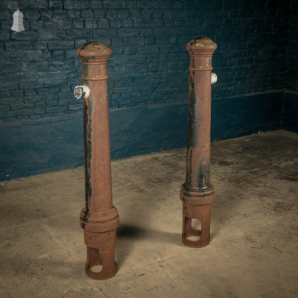 Cast Iron Columns with a Bicycle Plaque