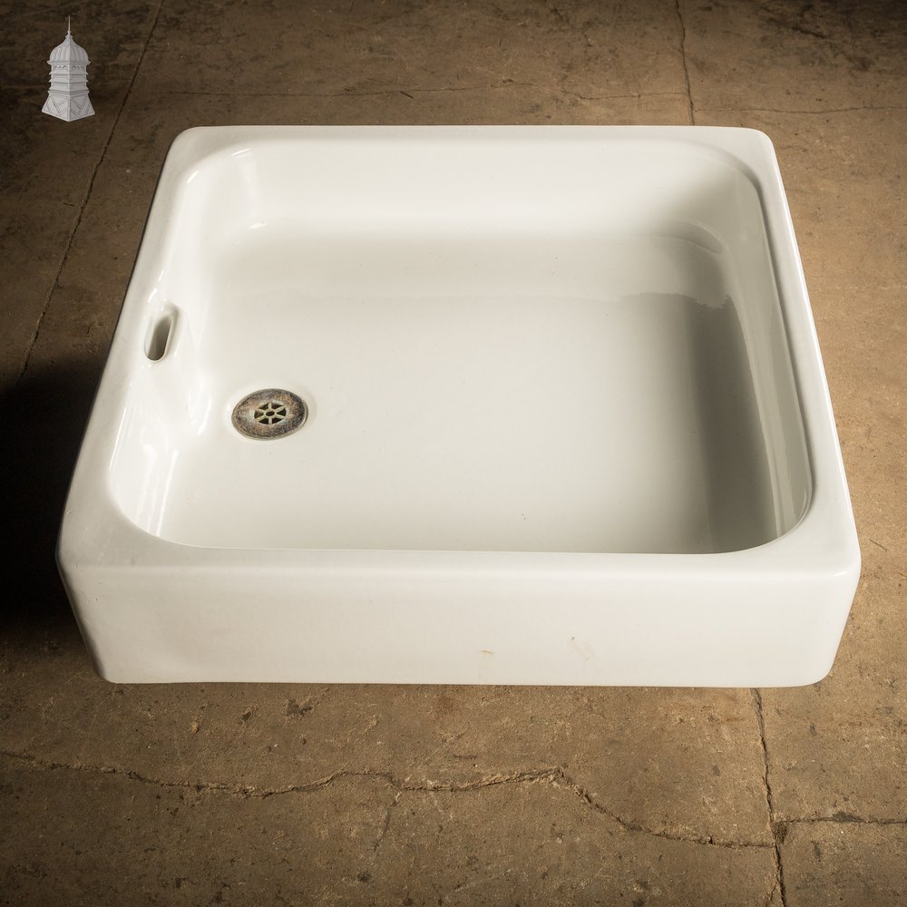 Square Shower Tray, Reclaimed Royal Doulton