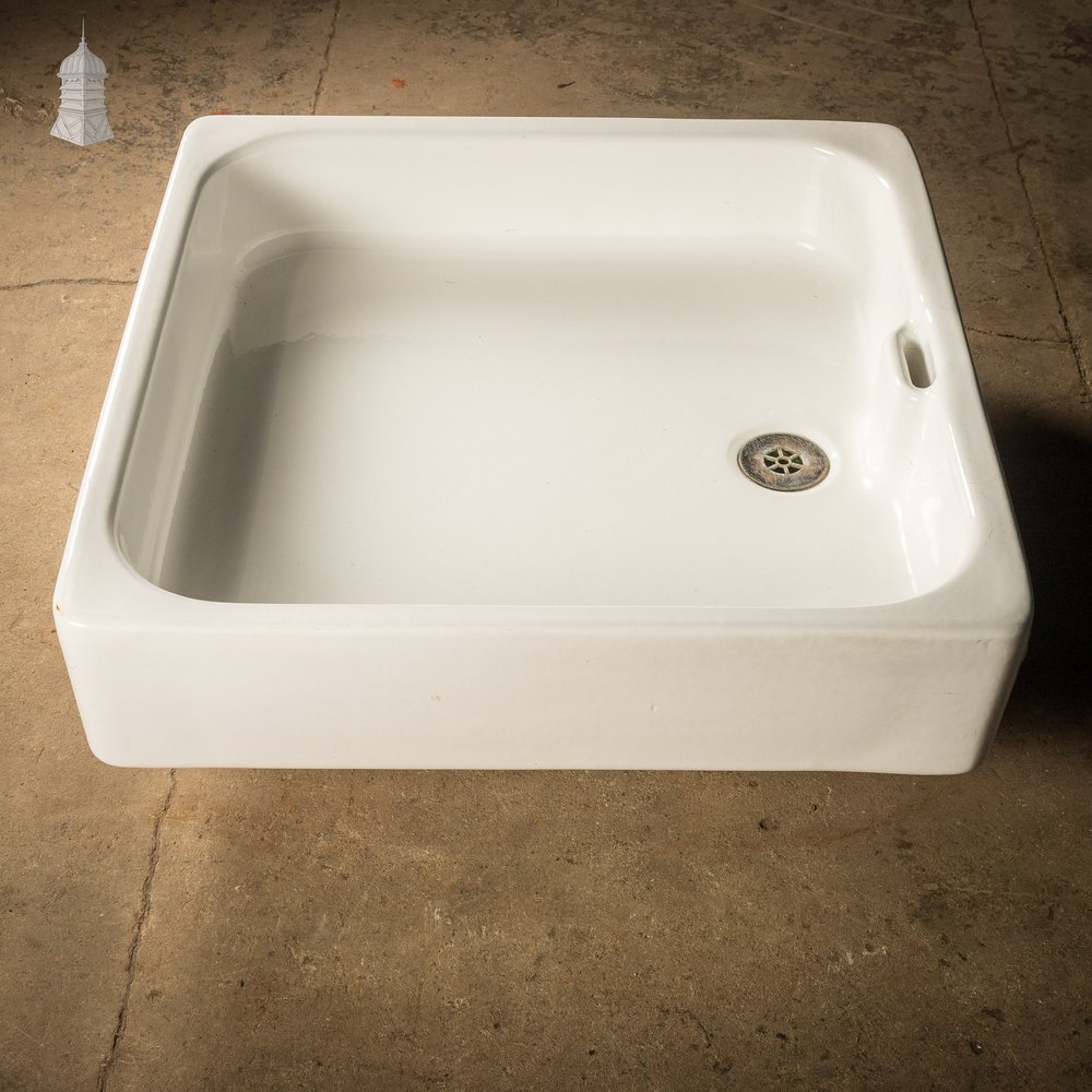 Square Shower Tray, Reclaimed Royal Doulton