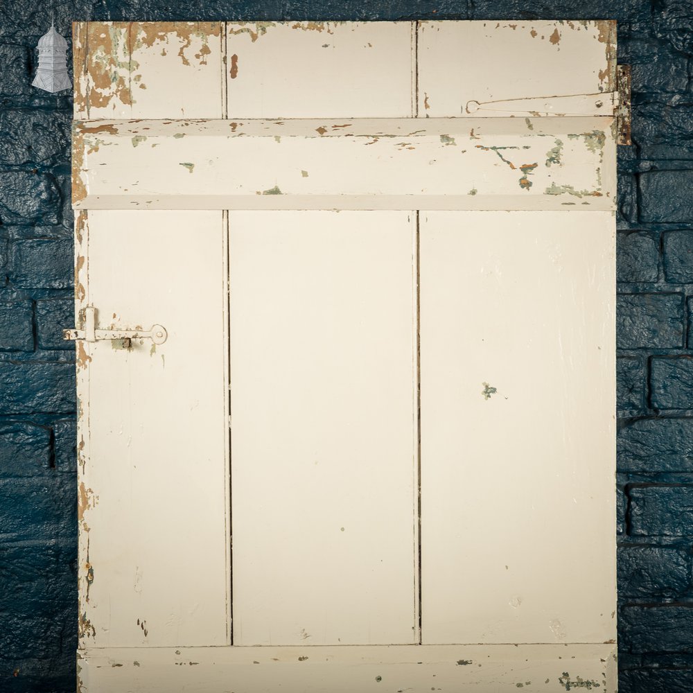 Plank & Ledge Door, Reclaimed with Green & White Paint