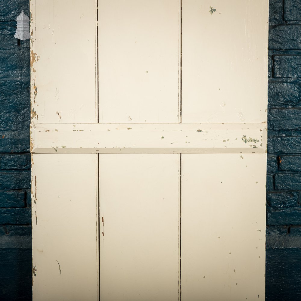 Plank & Ledge Door, Reclaimed with Green & White Paint