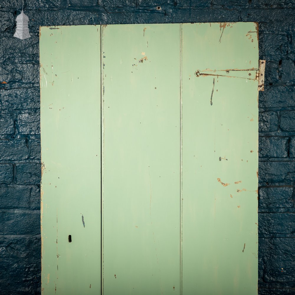 Plank & Ledge Door, Reclaimed with Distressed Green Paint