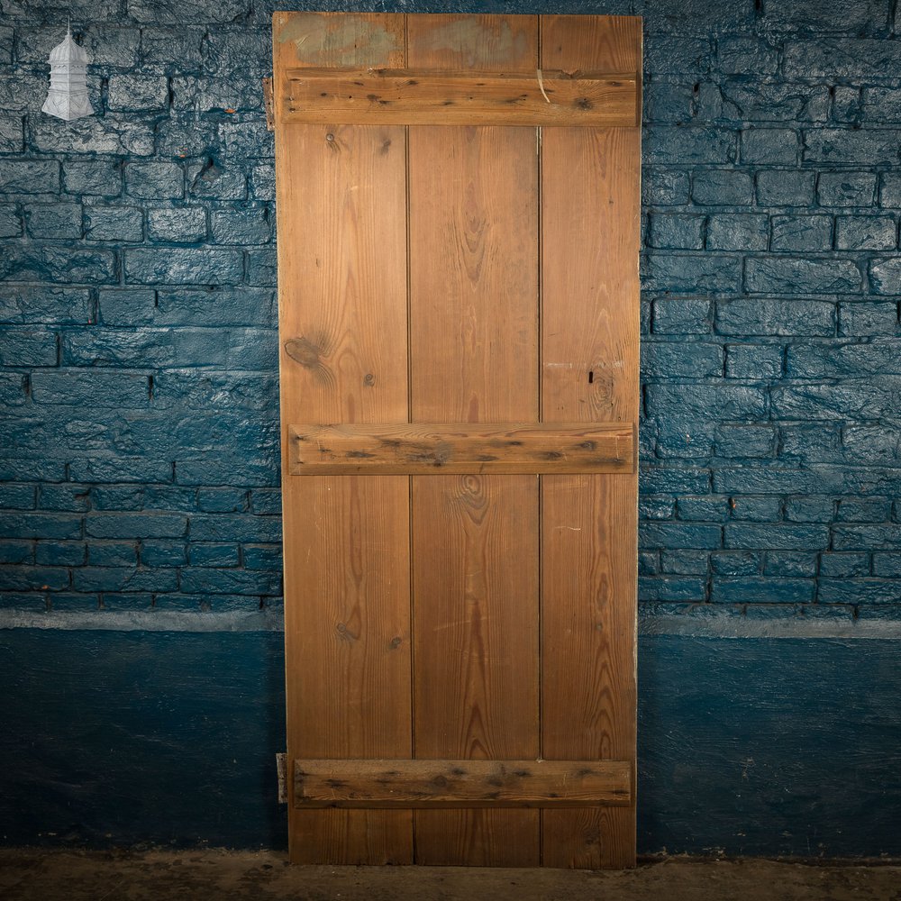 Plank & Ledge Door, Reclaimed with Distressed Green Paint