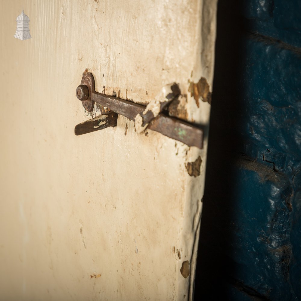 Ledged Plank Door, Distressed Cream Paint