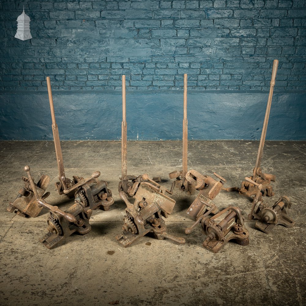 Batch of 11 19th C Carpenters Floorboard Clamps