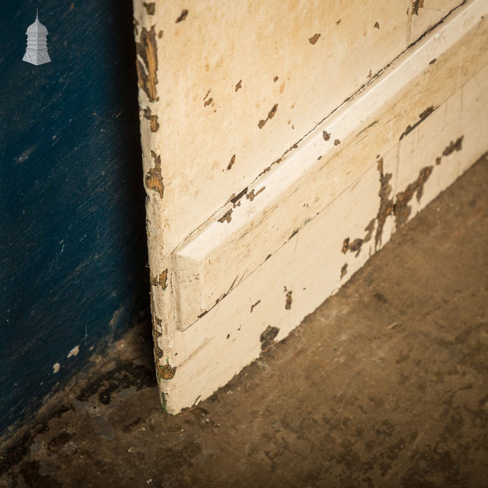 Ledged Plank Door, Distressed Cream Paint