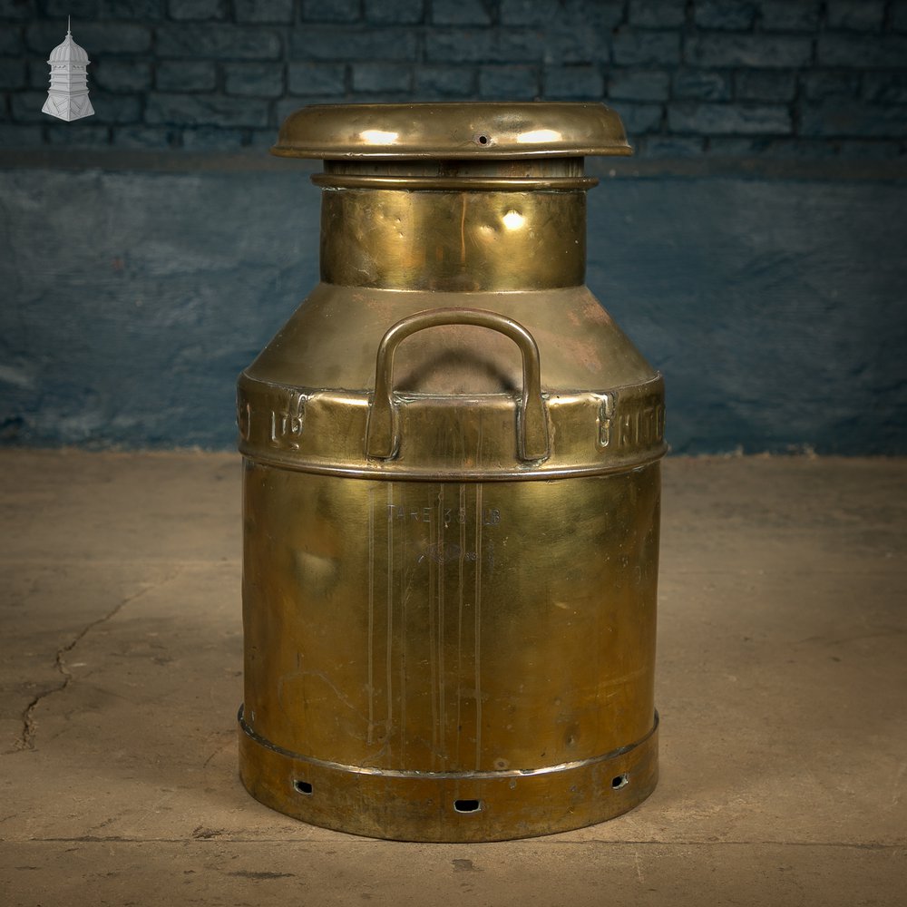 Brass Milk Churn, United Dairies Wholesale Ltd.