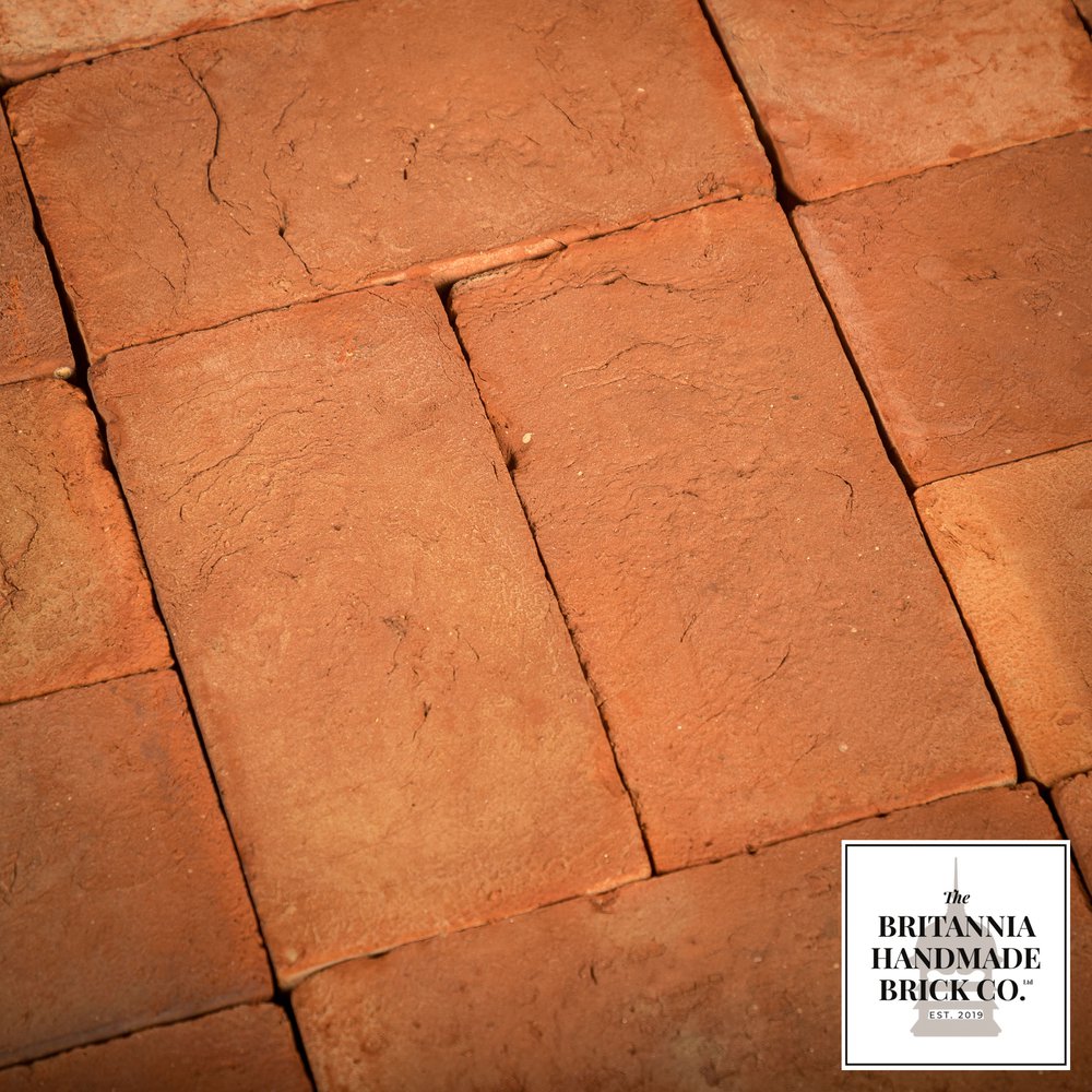 10 x 5" Handmade Red Floor Brick, 254 x 127 x 40mm