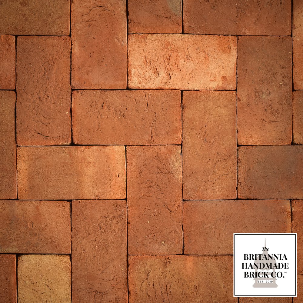 10 x 5" Handmade Red Floor Brick, 254 x 127 x 40mm