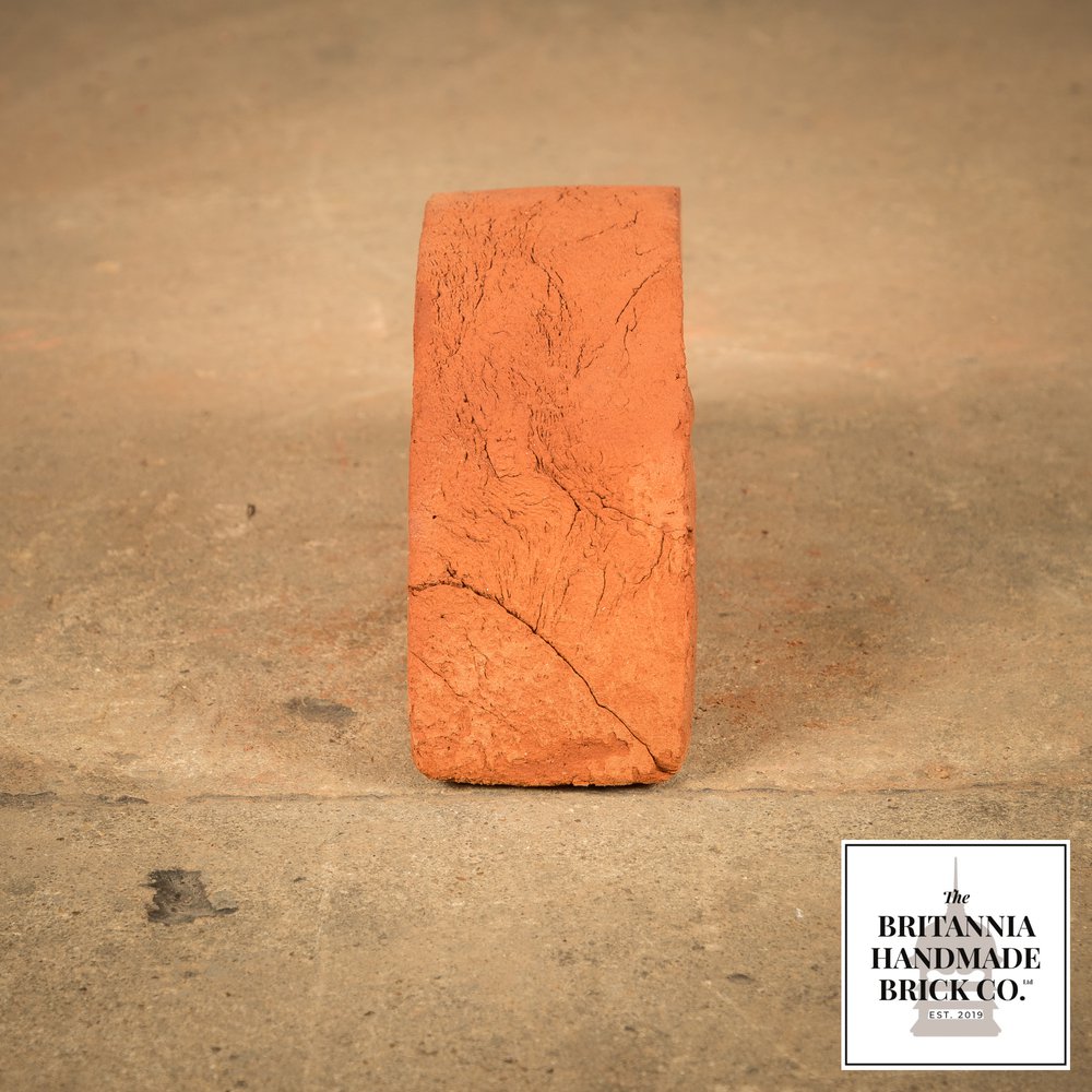 9" Half Round Handmade Red Coping Brick, 9 Inch Period Style Wall Copings