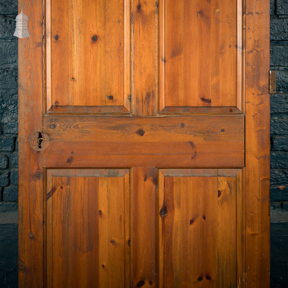 4-Panel Pine Door – Moulded Panels, Stained Finish