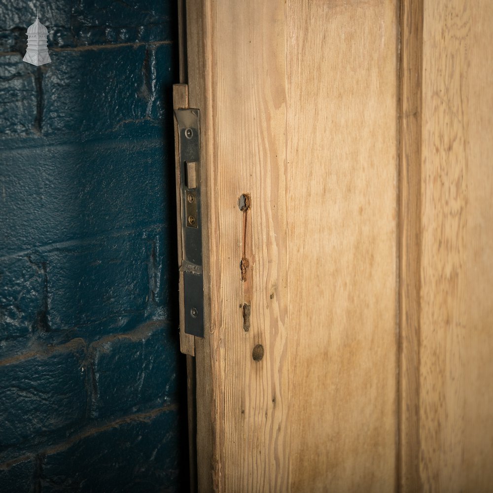 Glazed Pine Door, 4 Panels, 2 with textured glazing