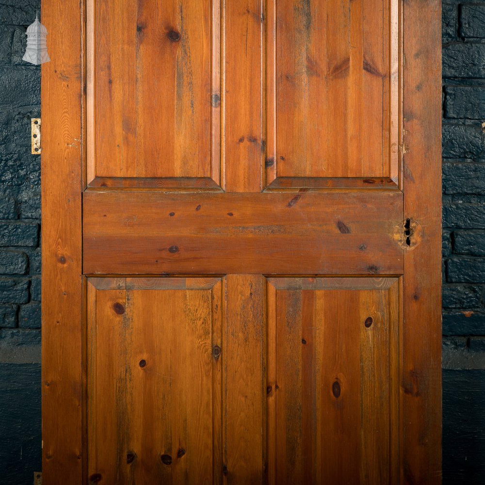 4-Panel Pine Door – Moulded Panels, Stained Finish