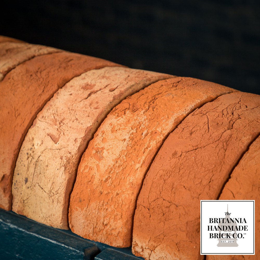 2 3/4" Half Round Handmade Red Coping Brick, Period Style Wall Copings