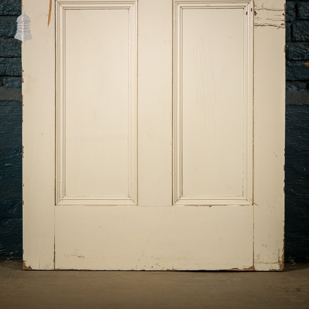 5-Panel Pine Door – Distressed White Paint