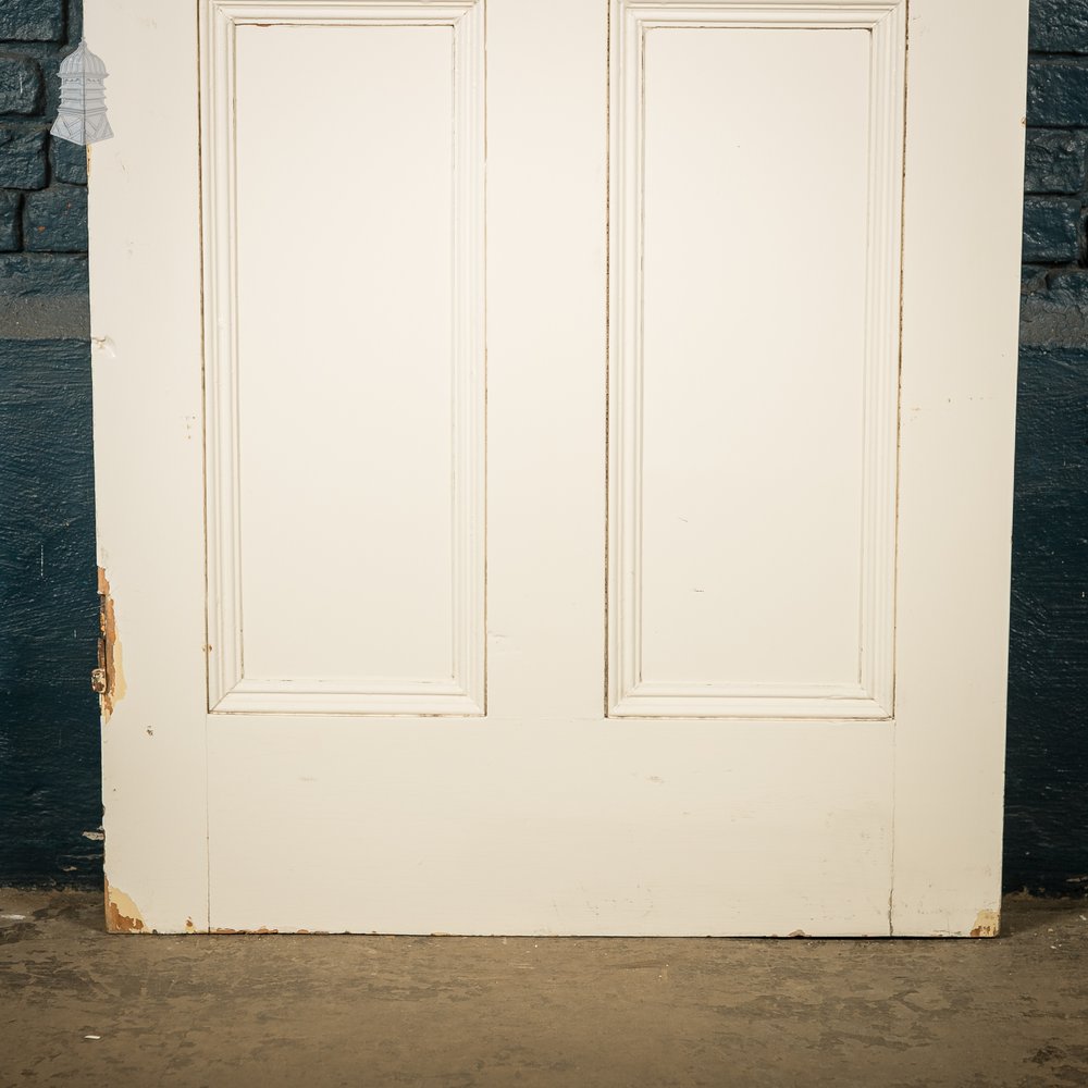 5-Panel Pine Door – Distressed White Paint